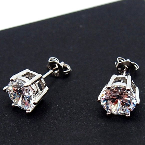 Fine Jewelry Jewelry - 💫 Last One 💫 Huge 4.00ctw Solid Platinum PT950 Certified Moissanite Earrings
